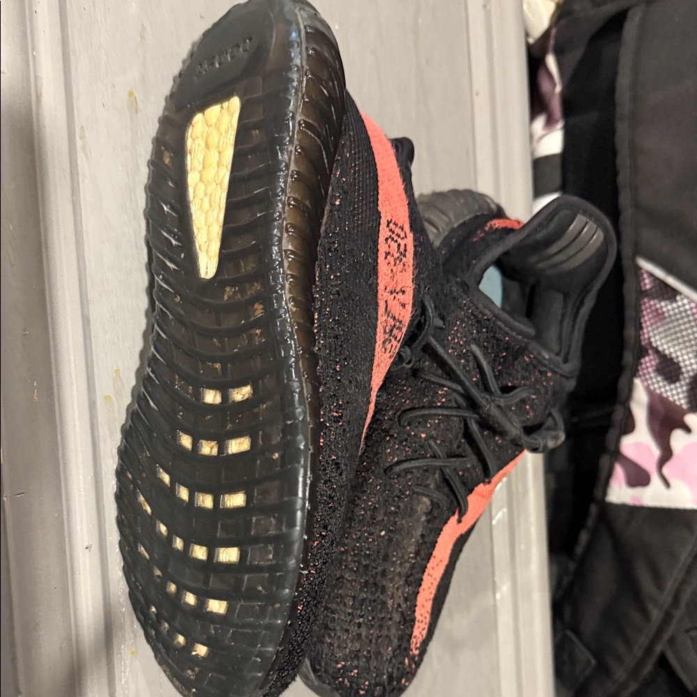 adidas Kids Black and Coral Sneakers - Picture 3 of 3